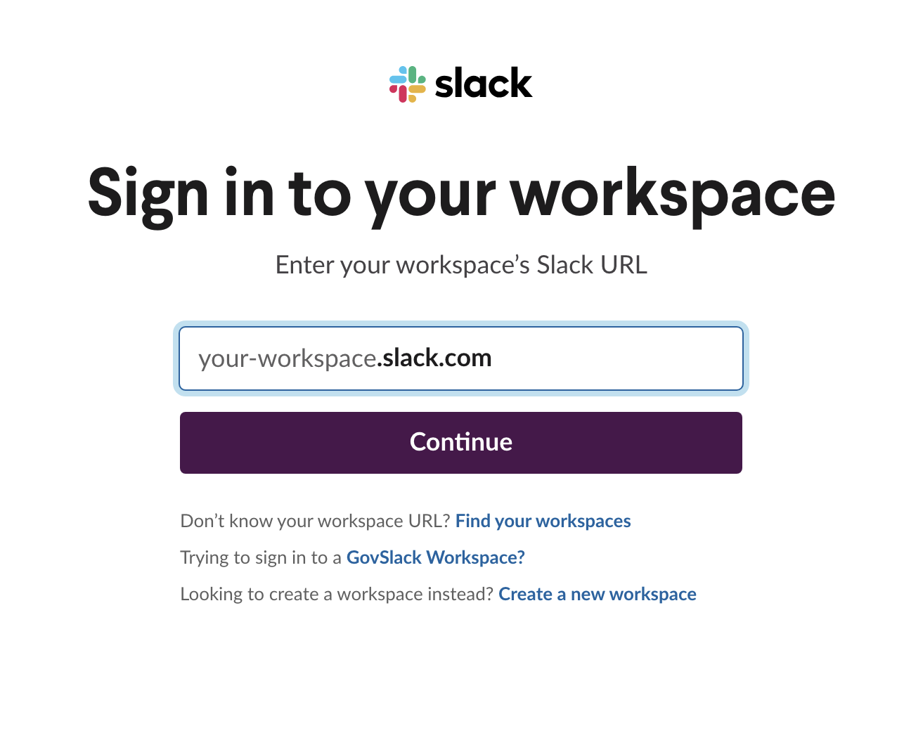 Define the workspace